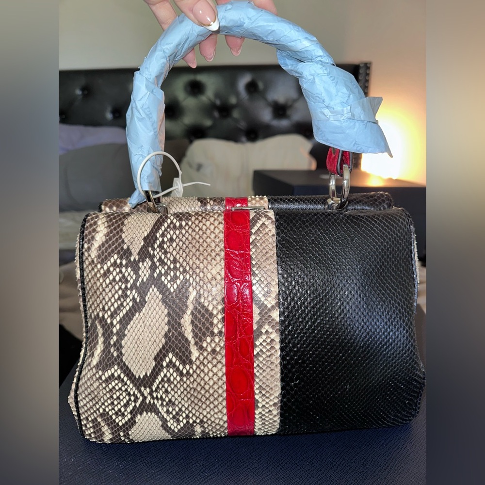 NWT RARE PRADA BAG - Genuine Crocodile, Python, & Leather - Picture 2 of 11